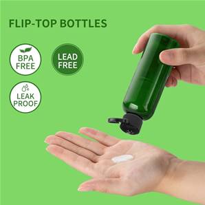 100ml Flip Cap Travel Bottle - Green