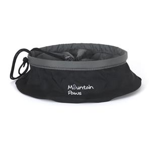 Mountain Paws Collapsible Dog Food Bowl Black